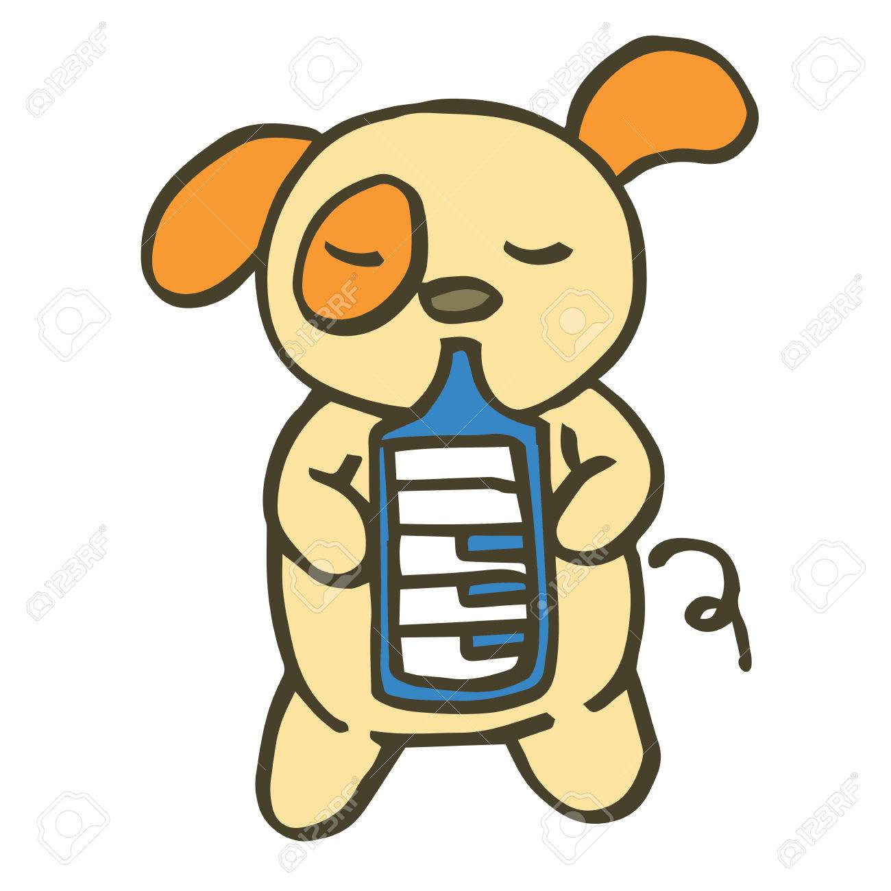 dog playing music cartoon vector illustration stock stock vector 67724714