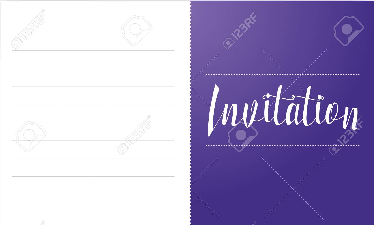 simple invitation card design style collection vector art simple invitation card