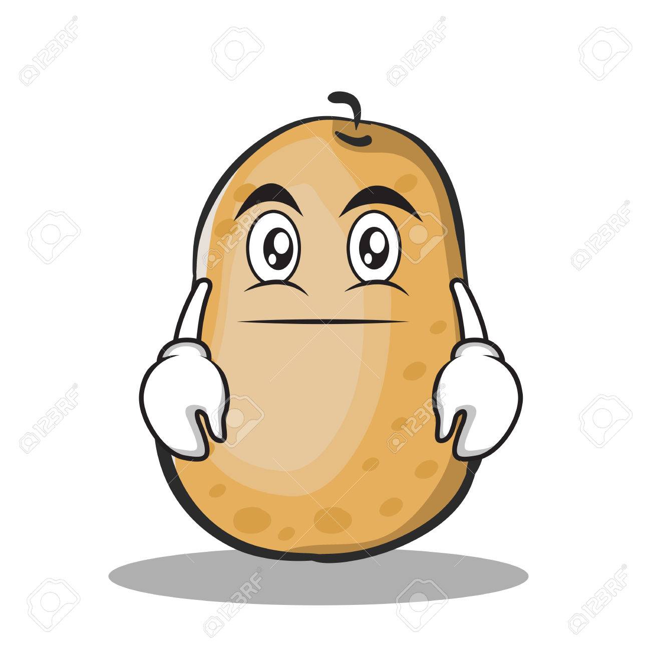 中性顔文字漫画のスタイルのポテトのイラスト素材 ベクタ Image 中性顔文字漫画のスタイルのポテトのイラスト素材 ベクタ Image