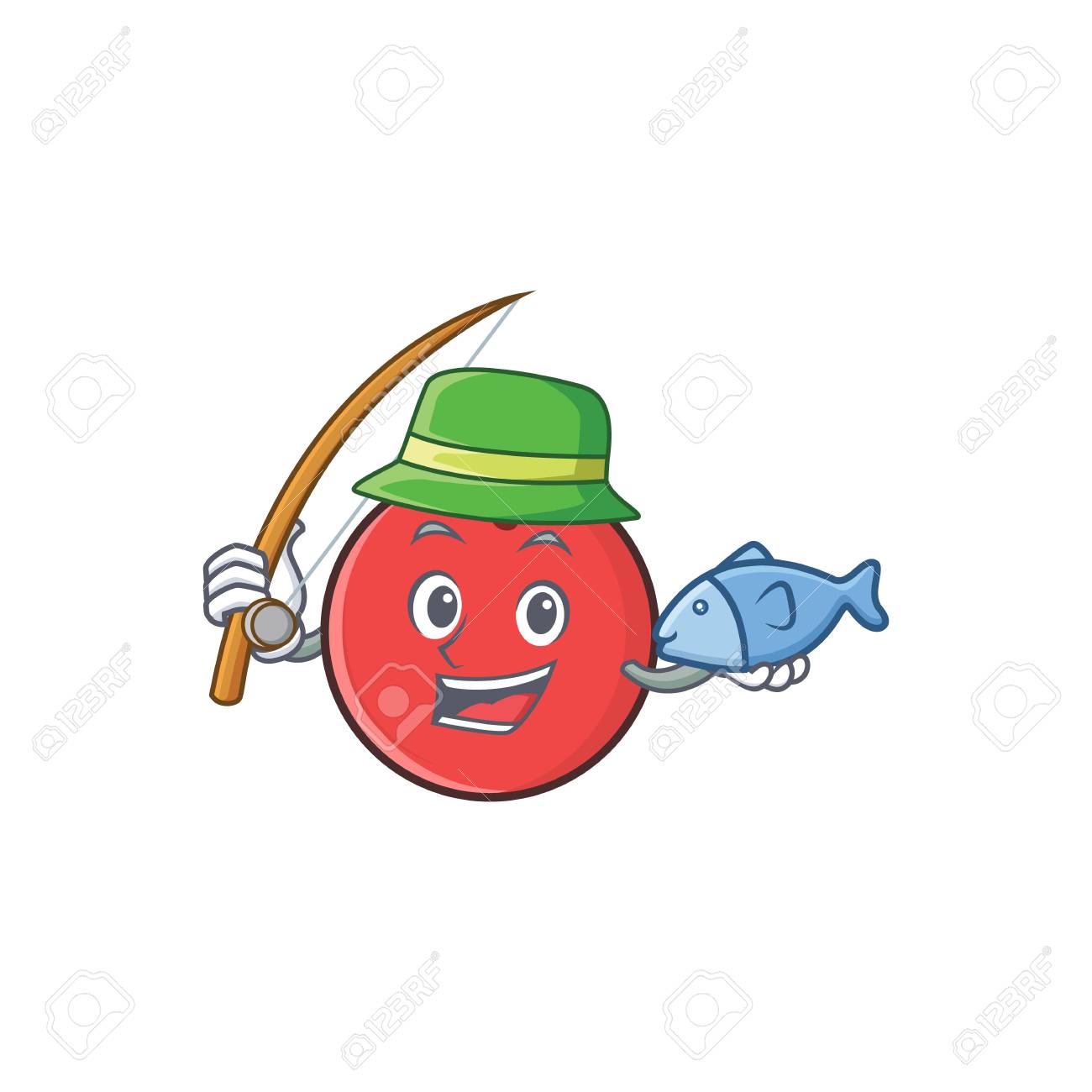 ボウリングのボールの文字漫画の釣りのイラスト素材 ベクタ Image