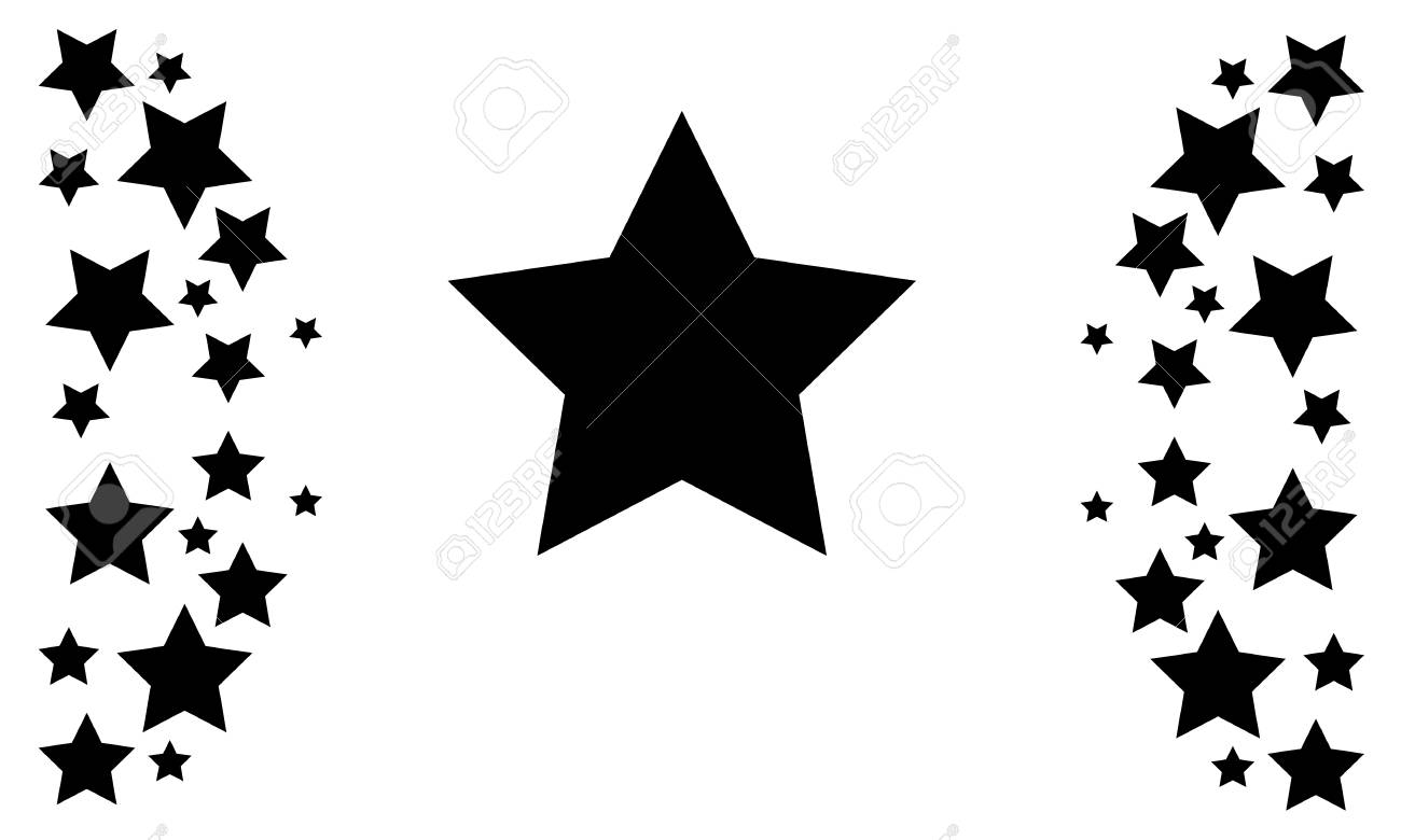 抽象的な背景黒星スタイルのベクトルアートのイラスト素材 ベクタ Image