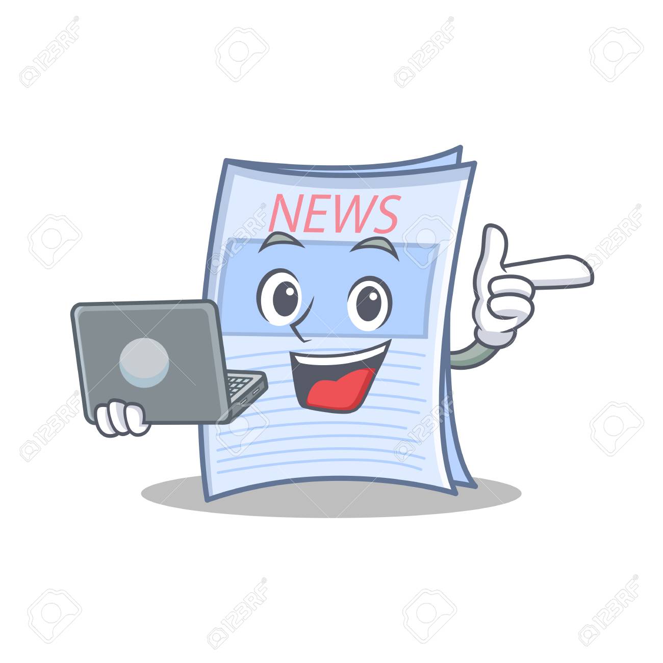 ノート パソコン新聞文字漫画スタイル ベクトル イラスト のイラスト素材 ベクタ Image