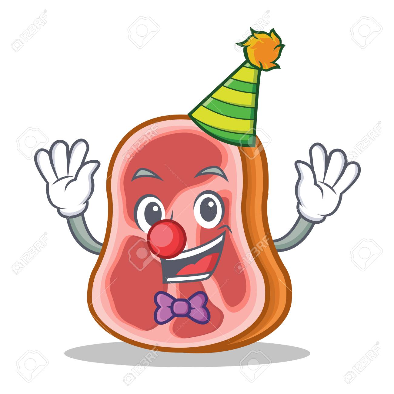 ピエロ肉文字漫画のイラスト素材 ベクタ Image