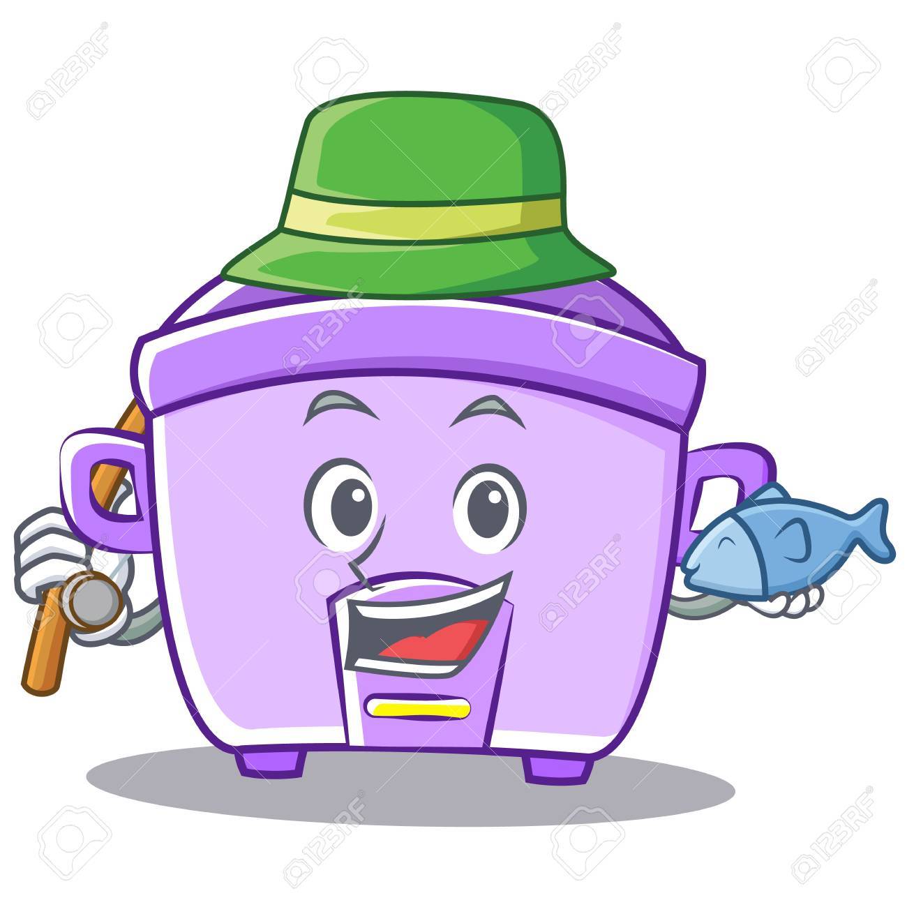 釣り米炊飯器文字漫画 のイラスト素材 ベクタ Image