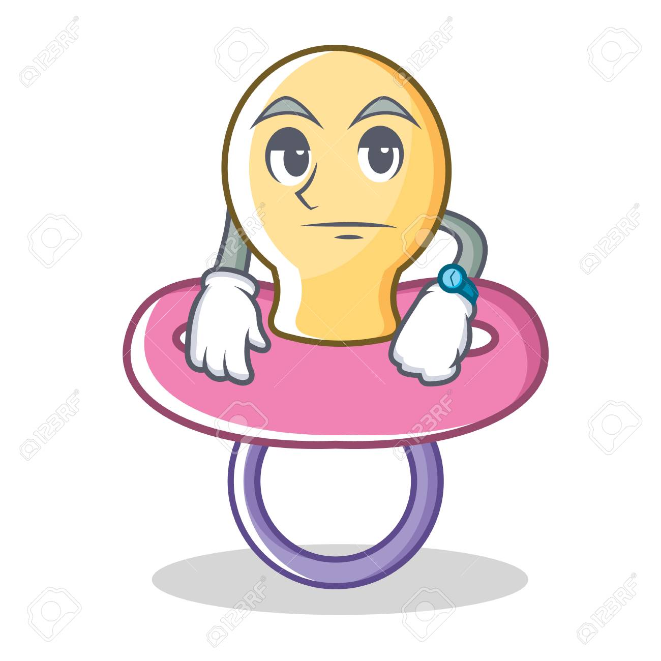 Attendre Bebe Tetine Personnage Dessin Anime Vector Illustration Clip Art Libres De Droits Vecteurs Et Illustration Image