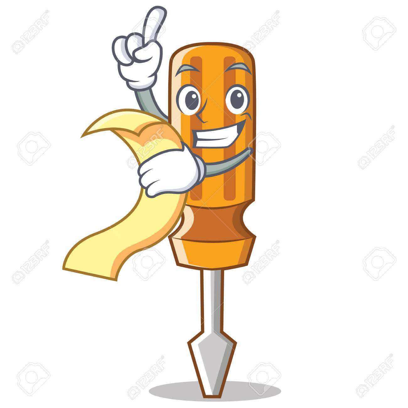 Avec Le Style De Dessin Anime De Caractere De Tournevis De Menu Banque D Images Et Photos Libres De Droits Image 89267821