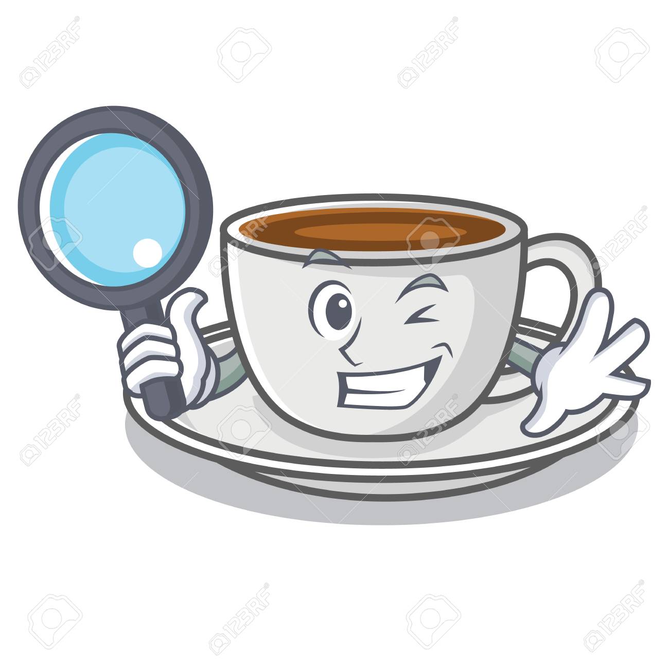 探偵コーヒー キャラ漫画スタイル ベクトル イラスト のイラスト素材 ベクタ Image 探偵コーヒー キャラ漫画スタイル ベクトル イラスト のイラスト素材 ベクタ Image