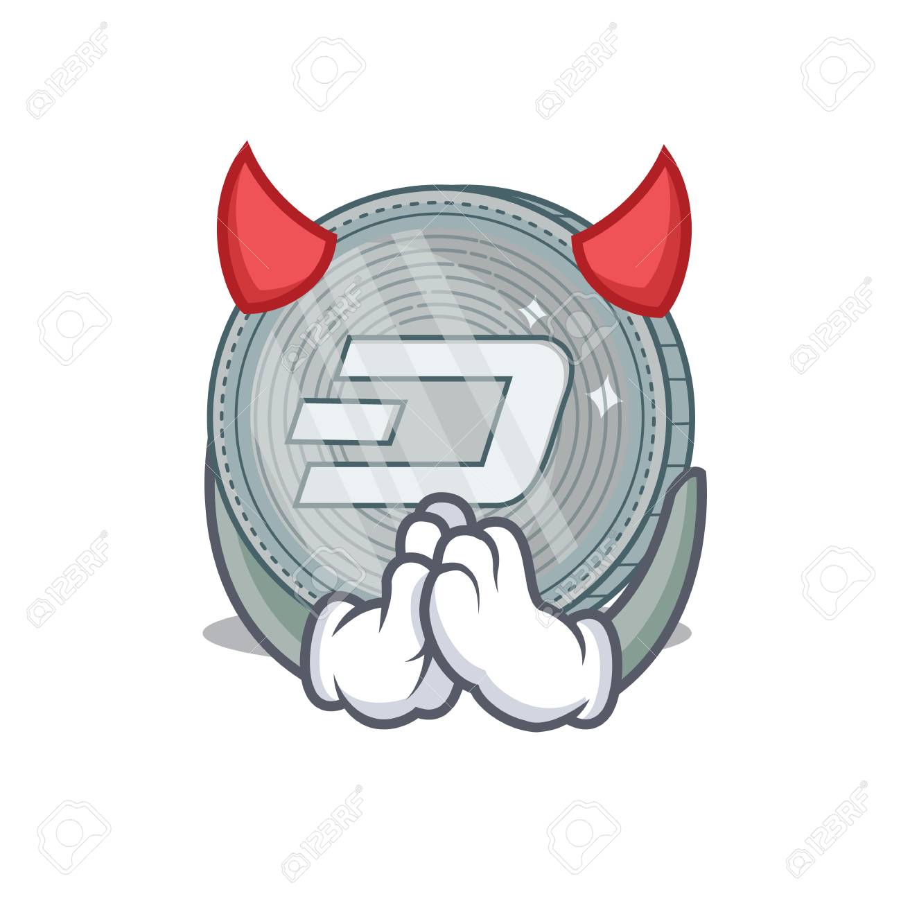 デビルダッシュコインキャラクター漫画のイラスト素材・ベクター Image 92029059