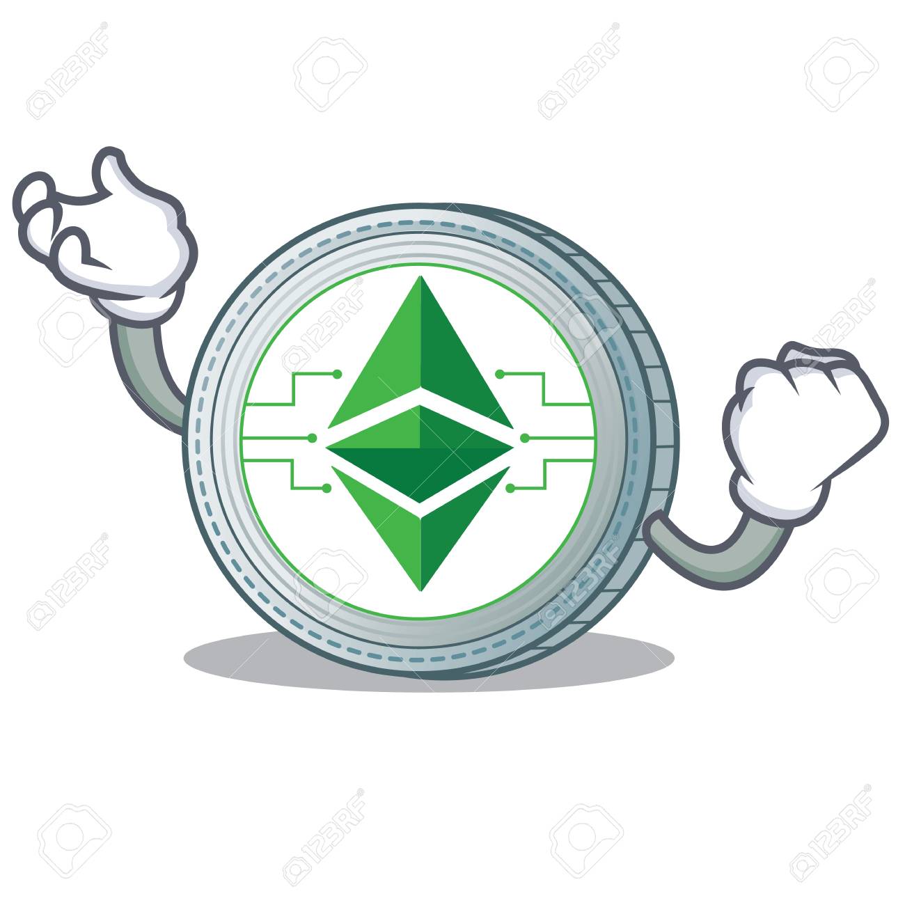 성공적인 이더 리움 클래식 캐릭터 만화 벡터 일러스트 레이 션 로열티 무료 사진, 그림, 이미지 그리고 스톡포토그래피. Image  92102761