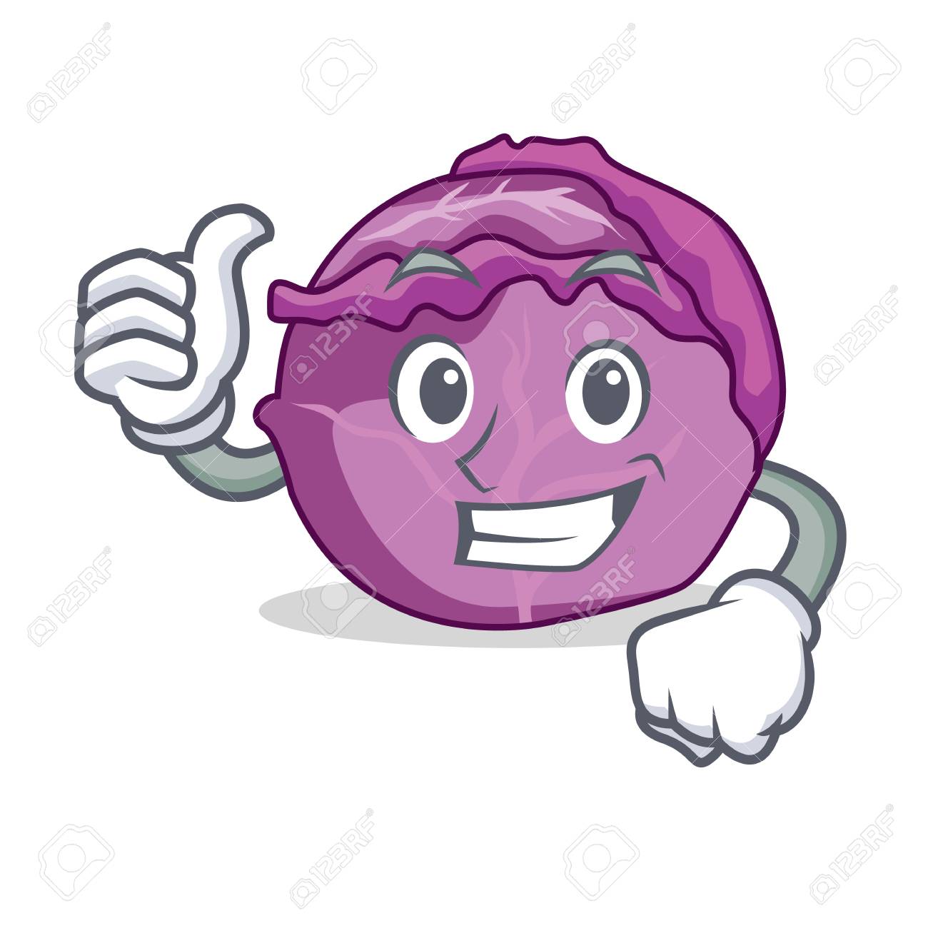 Thumbs Up Red Cabbage Character Cartoon Royalty Free SVG, Cliparts,  Vectors, And Stock Illustration. Image 93846154.