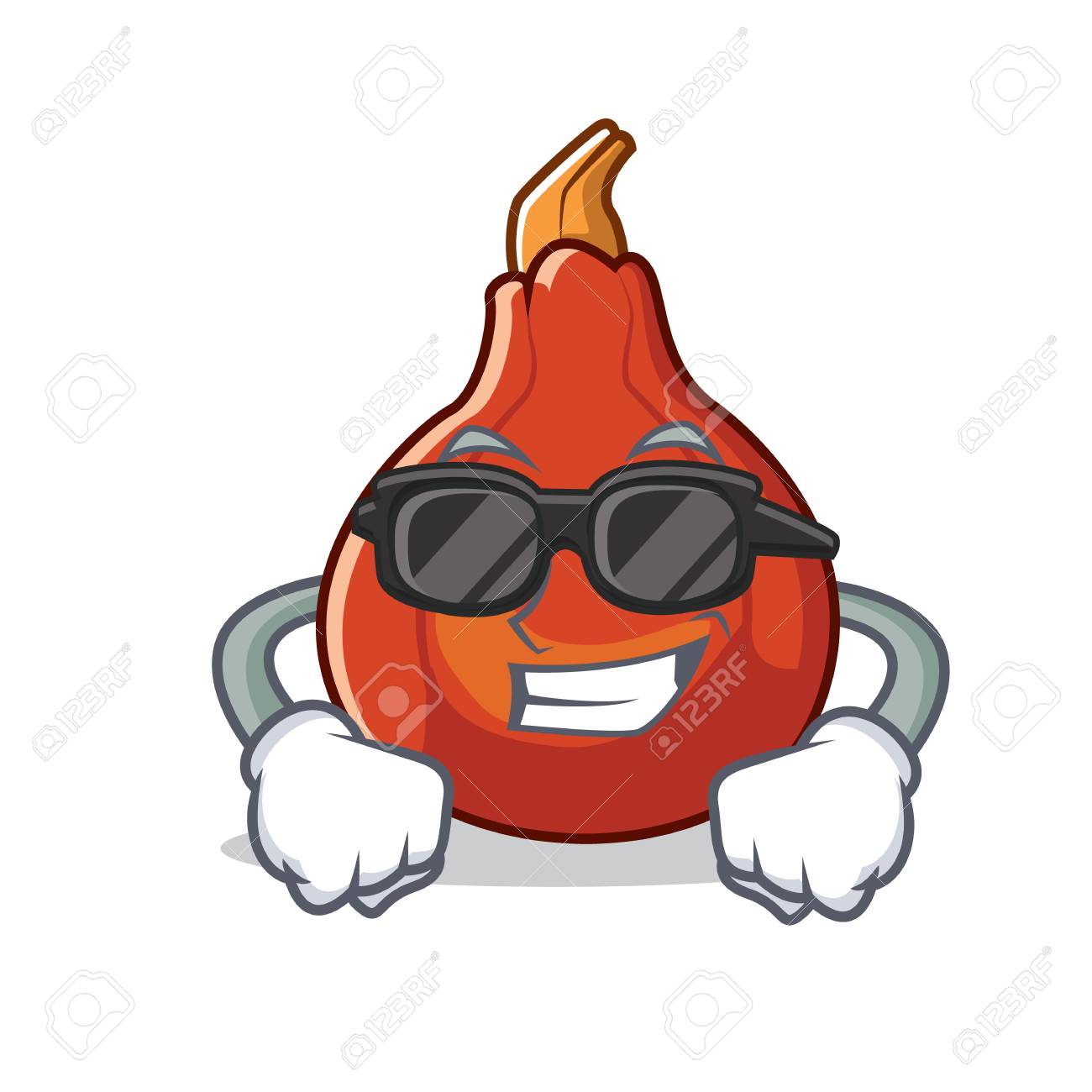 スーパークールな赤い栗スカッシュキャラクター漫画のイラスト素材 ベクタ Image