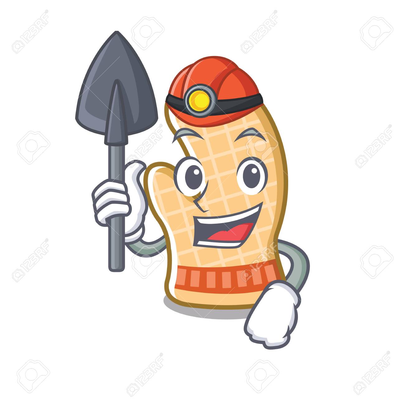Miner Oven Glove Isolated In The Charcater Vector Illustration Royalty Free SVG, Cliparts, Vectors, And Stock Illustration. Image 127904419.