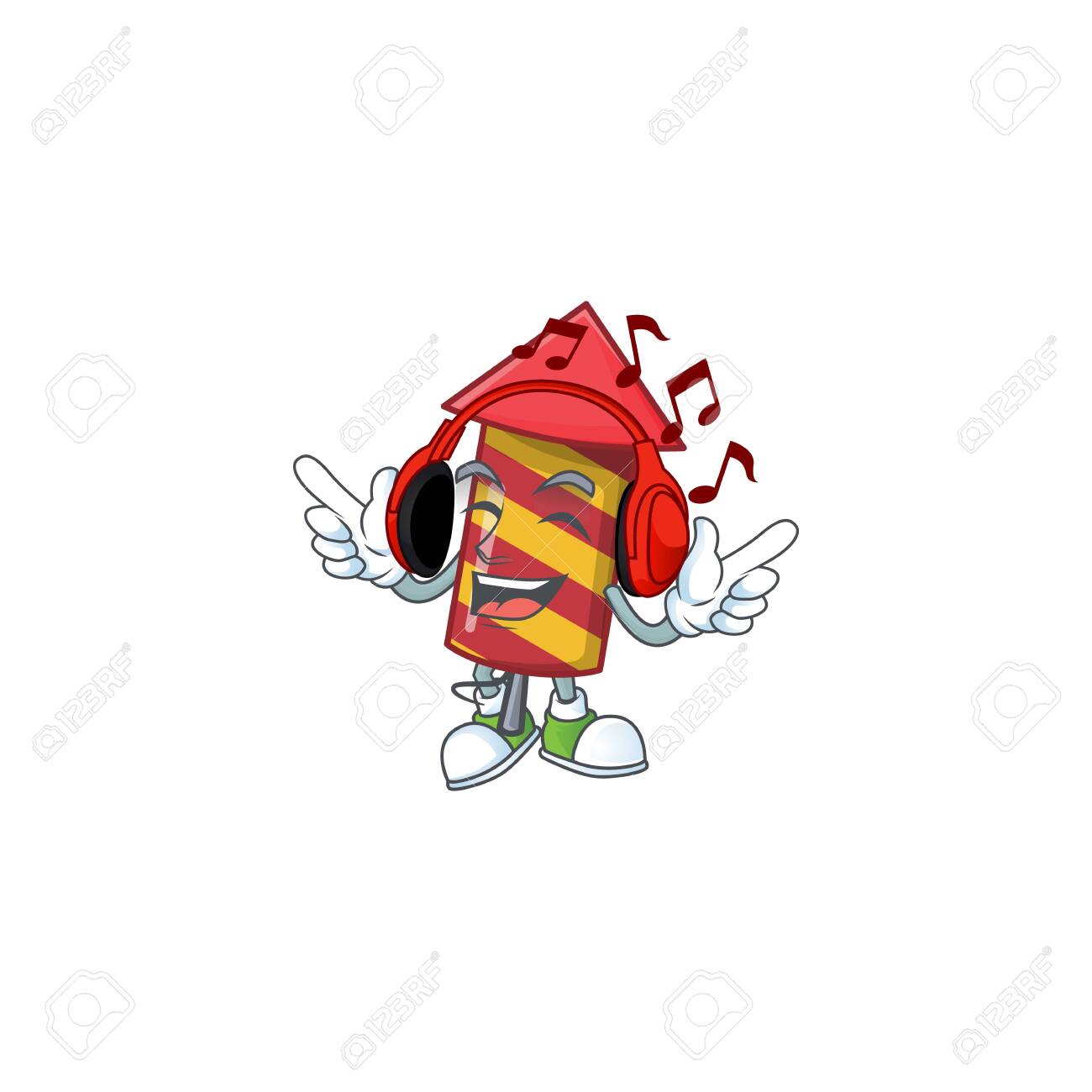 Listening Music Red Stripes Fireworks Rocket Mascot Cartoon Design Royalty Free Cliparts Vectors And Stock Illustration Image 135299709 1920 firework cannon 3d models. 123rf com