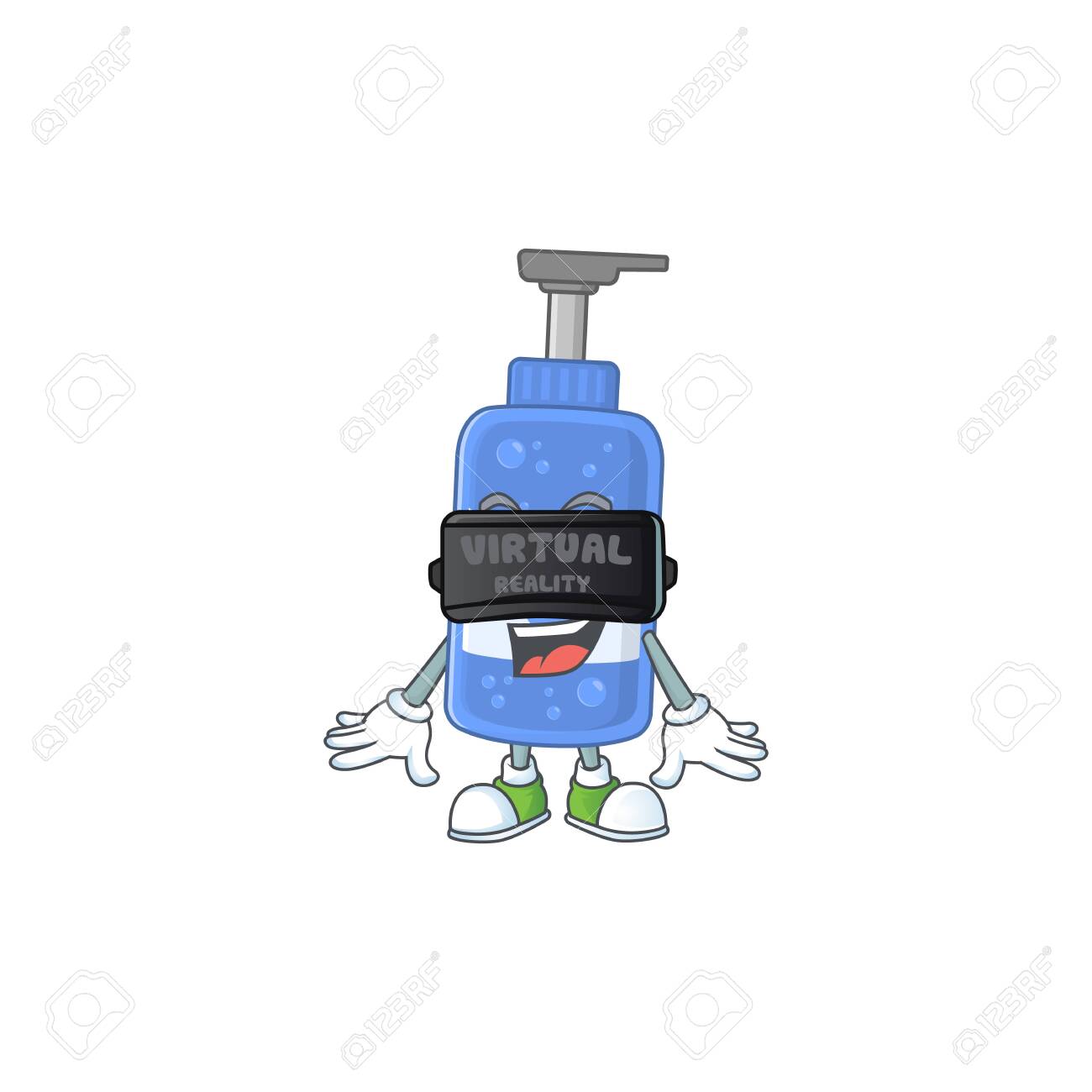 An Illustration Of Hand Sanitizer Cartoon Mascot Character As Royalty Free Cliparts Vectors And Stock Illustration Image 144490591