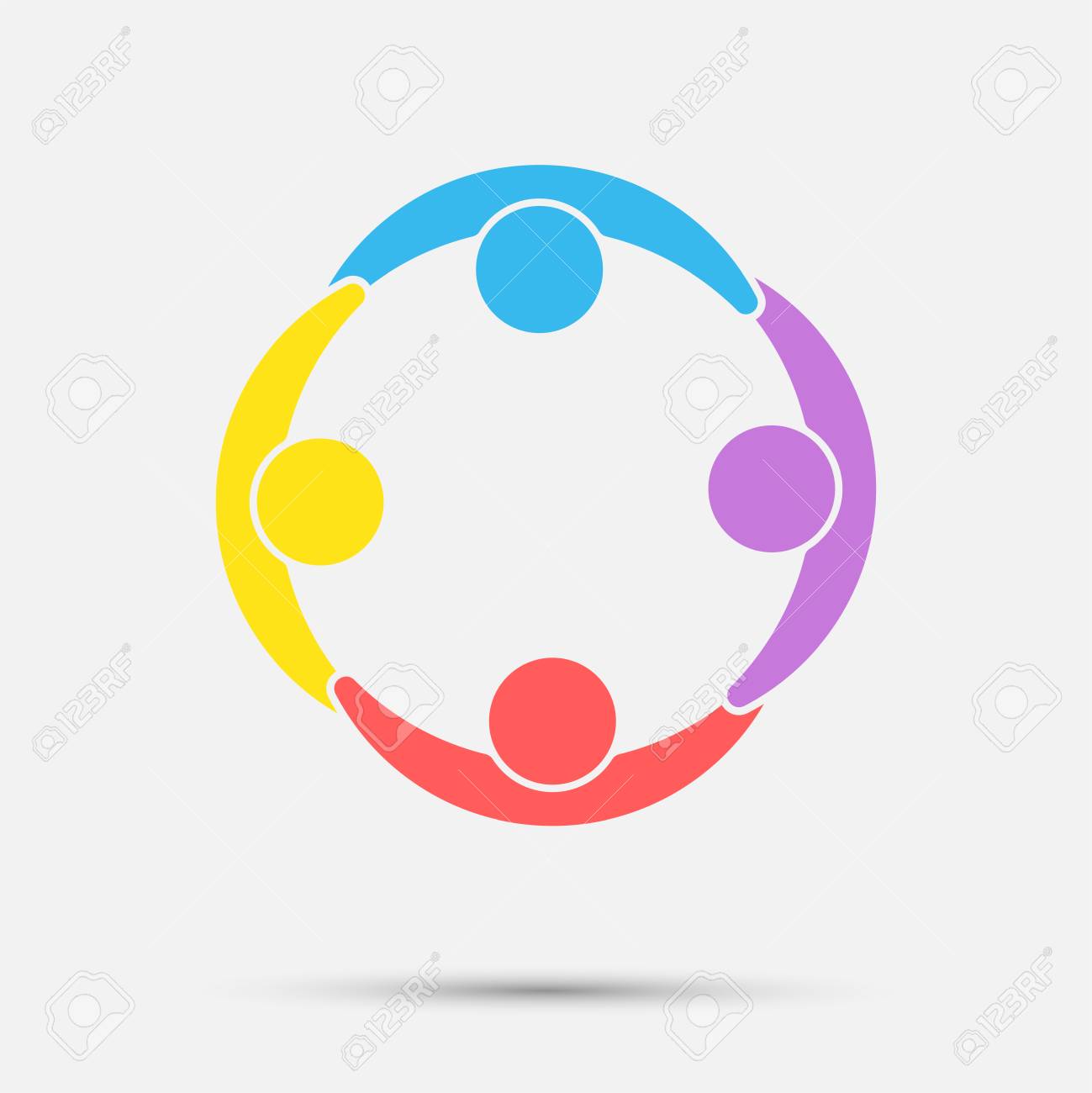 Meeting Room People Logo Group Of Four Persons In Circle Royalty Free Cliparts Vectors And Stock Illustration Image 92886417