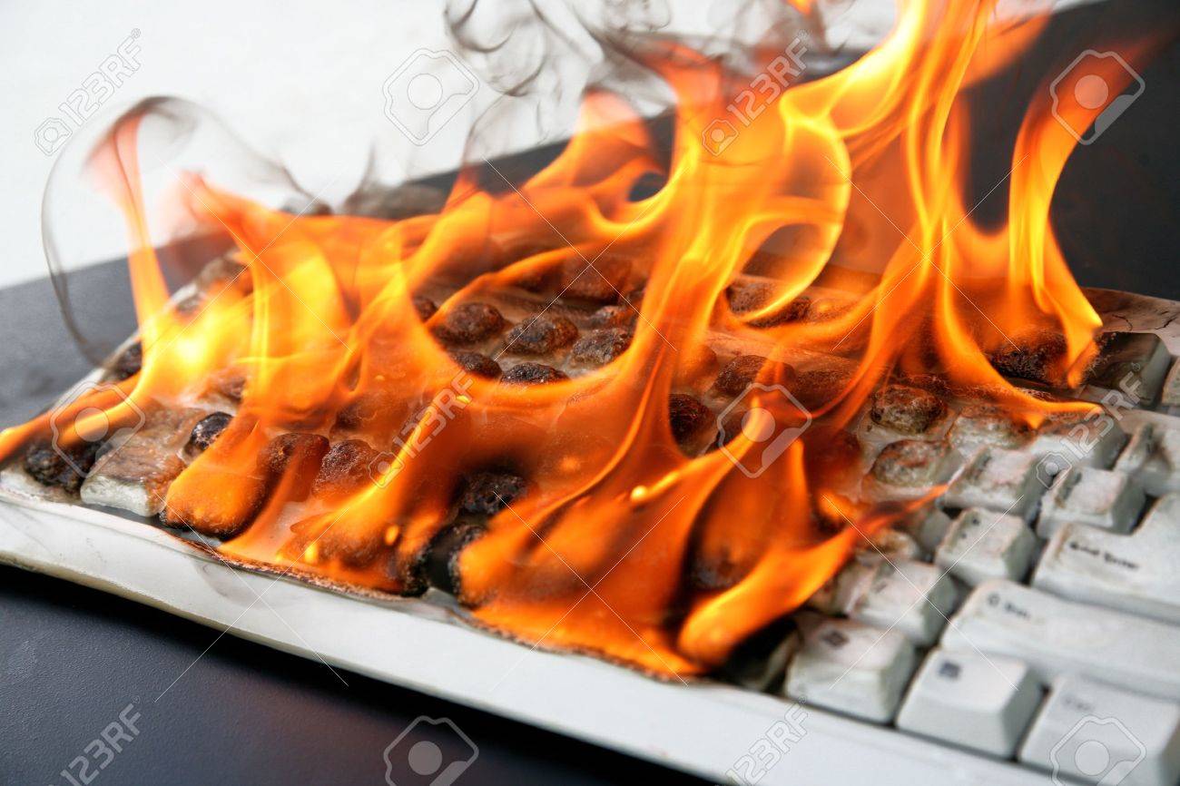 burning computer keyboard stock photo picture and royalty free burning computer