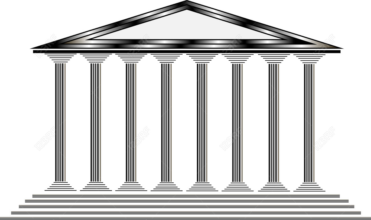 greek temple on white background - illustration for design royalty greek temple on white background - illustration for design royalty