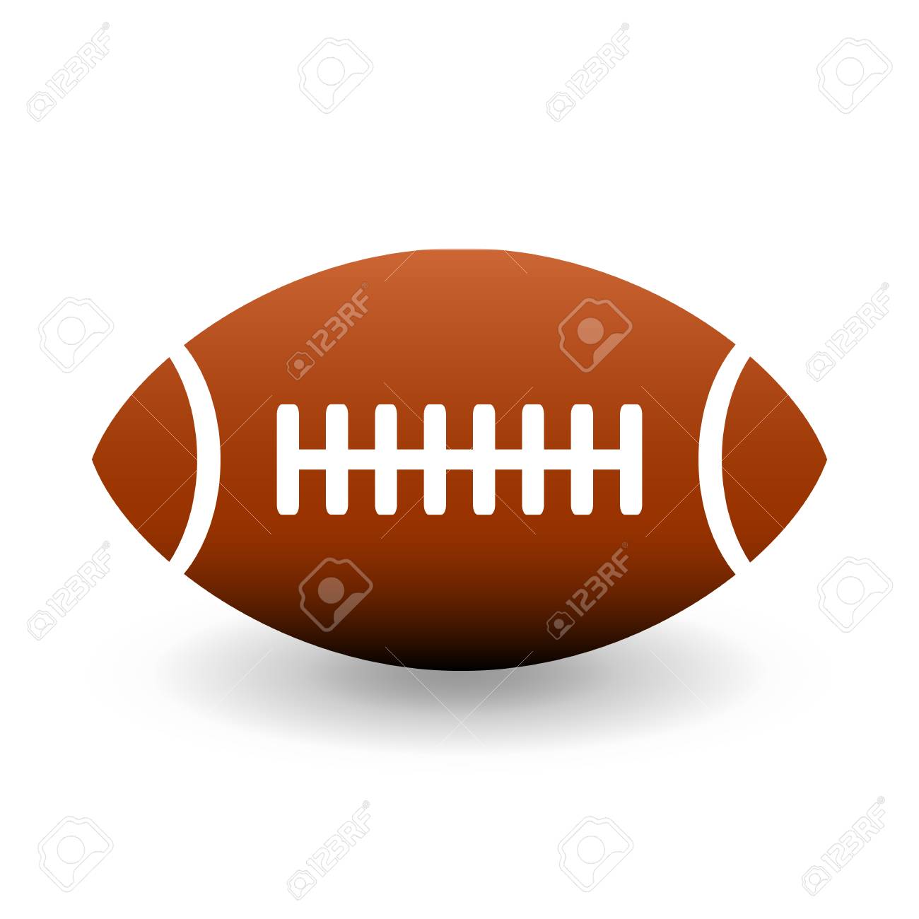 白い背景の上のアメリカン フットボールのボールのアイコン のイラスト素材 ベクタ Image