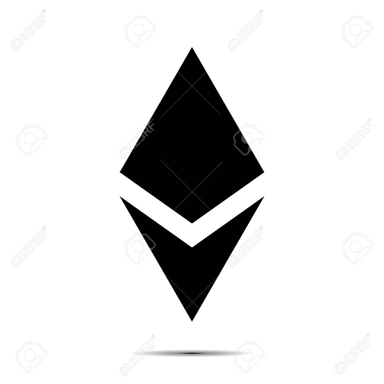 이더 리움 흰색 배경에 서명. 벡터 일러스트입니다. 로열티 무료 사진, 그림, 이미지 그리고 스톡포토그래피. Image 96670384