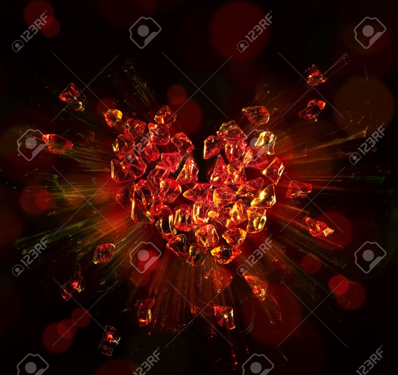 Heart Broken Into Pieces Stock Photo Picture And Royalty Free Image Image