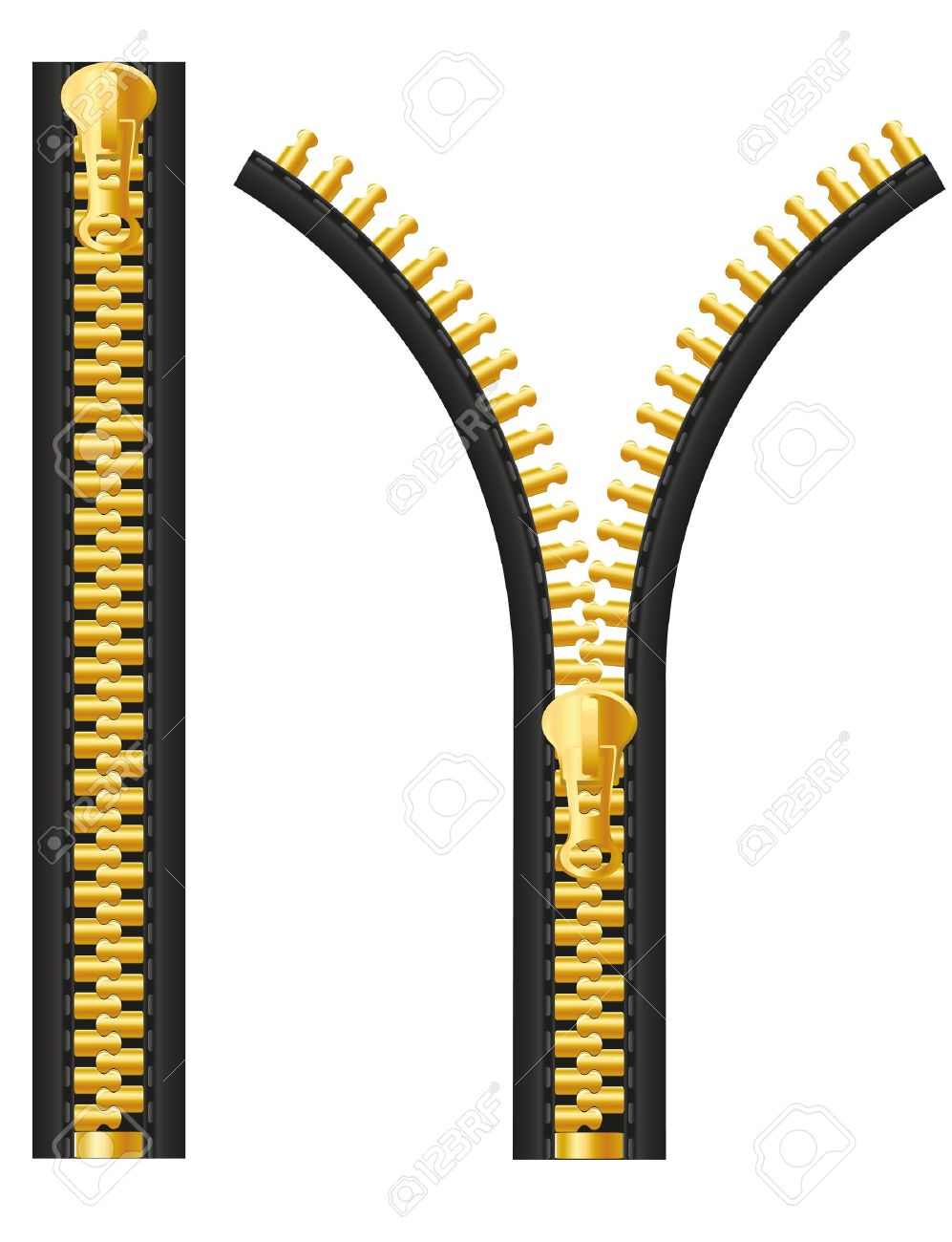 zipper illustration isolated on