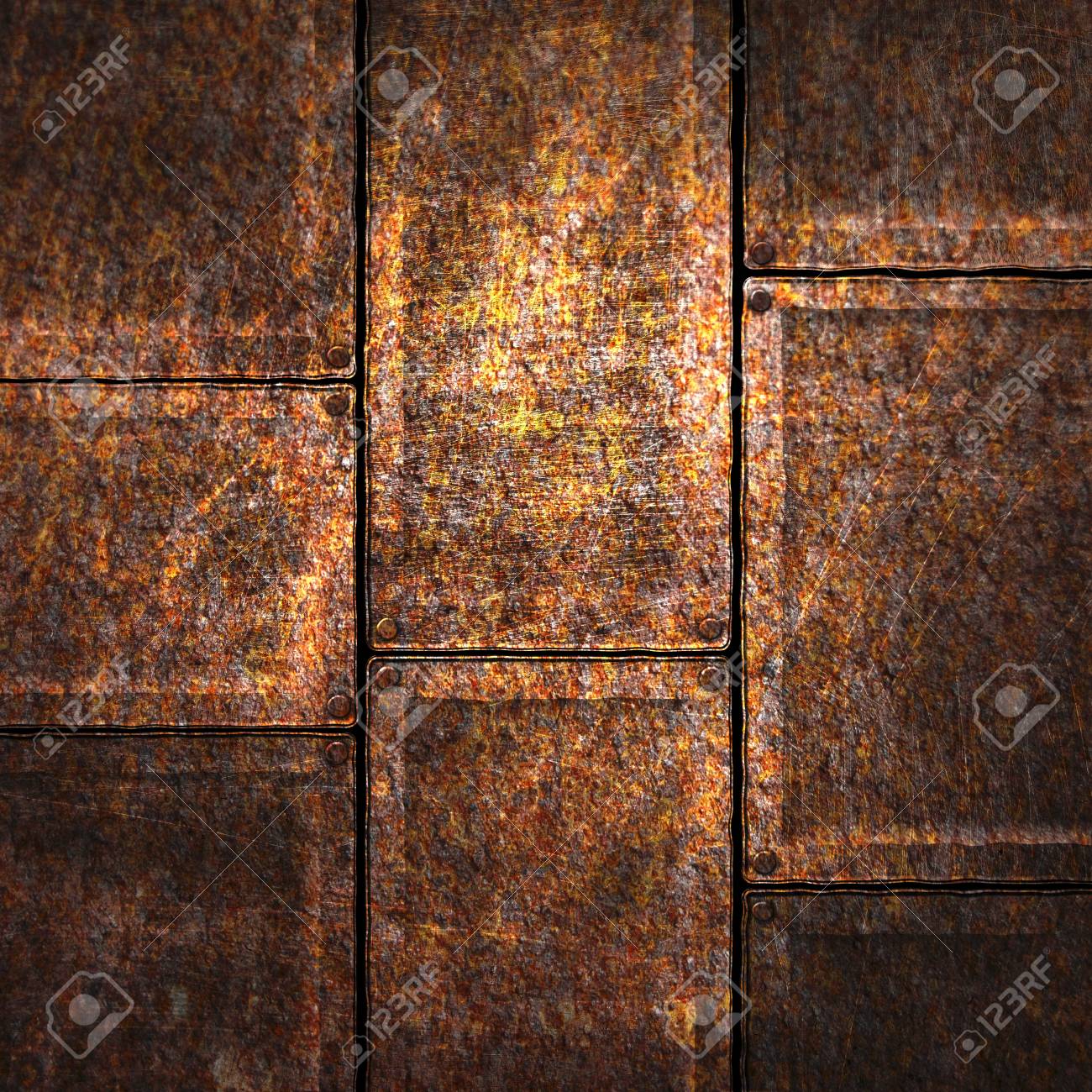 グランジ メタル プレート 3 D イラスト 背景のテクスチャ の写真素材 画像素材 Image