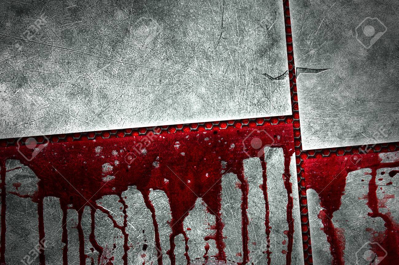 8 を設定します ホラー コンテンツとハロウィーン祭の流血金属製の壁 3 D イラスト の写真素材 画像素材 Image 63219665