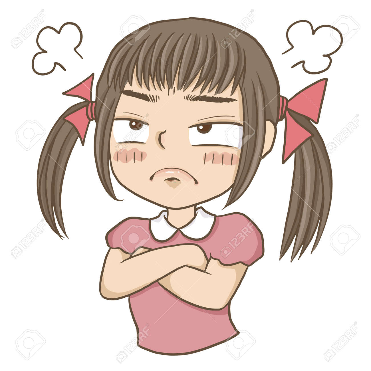 Naughty Girl Cartoon Cute Character Royalty Free SVG, Cliparts, Vectors,  and Stock Illustration. Image 178689464.