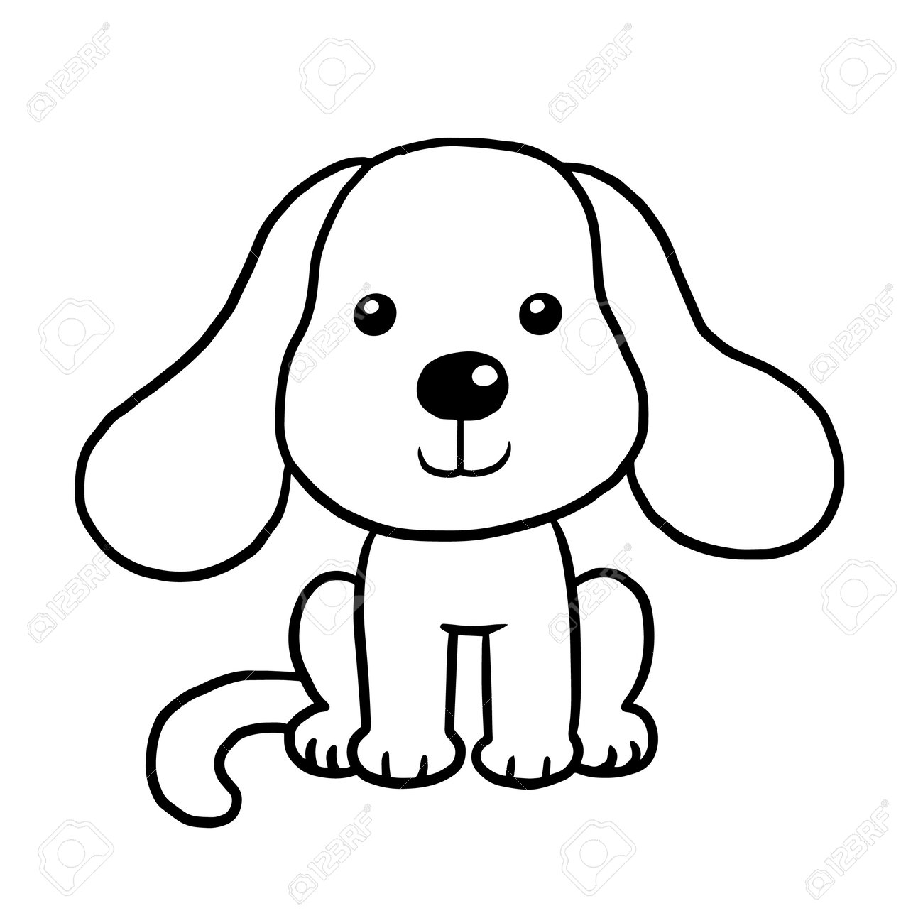 Cute Dog Mascot Isolated Icon Vector Illustration Design Black And White  Royalty Free SVG, Cliparts, Vectors, and Stock Illustration. Image  208536066., image size:1300x1300