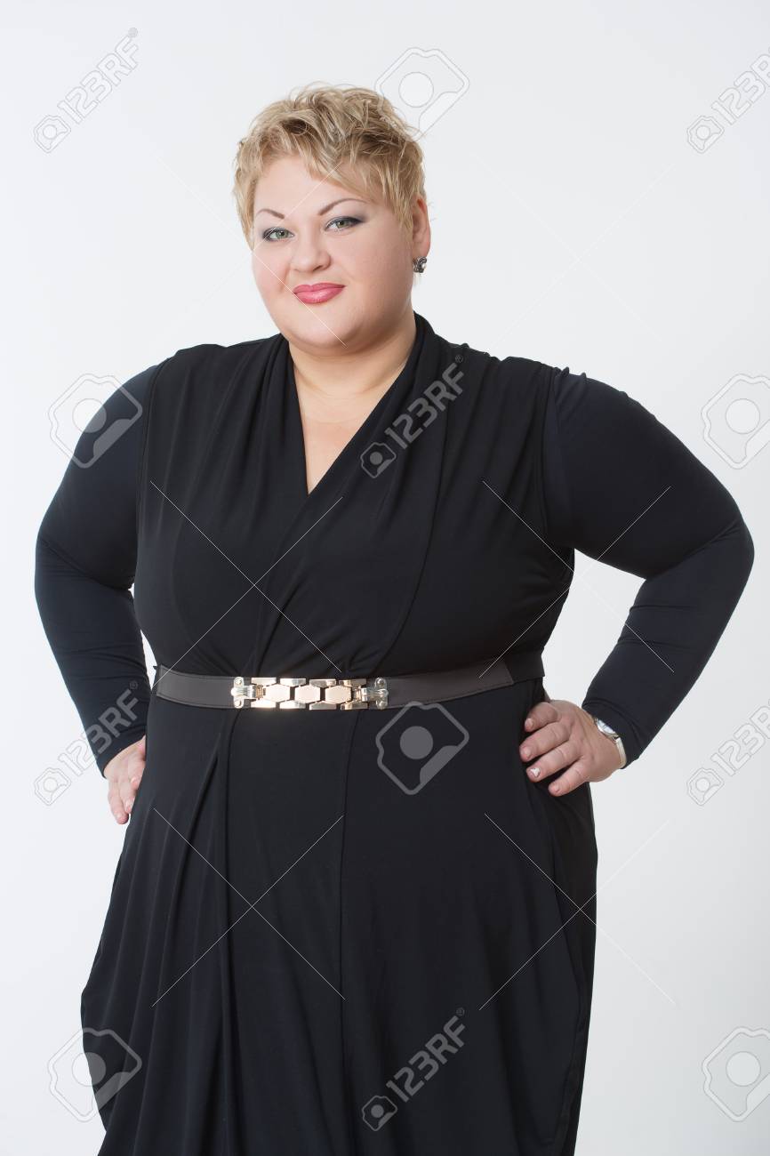 fat woman in dress