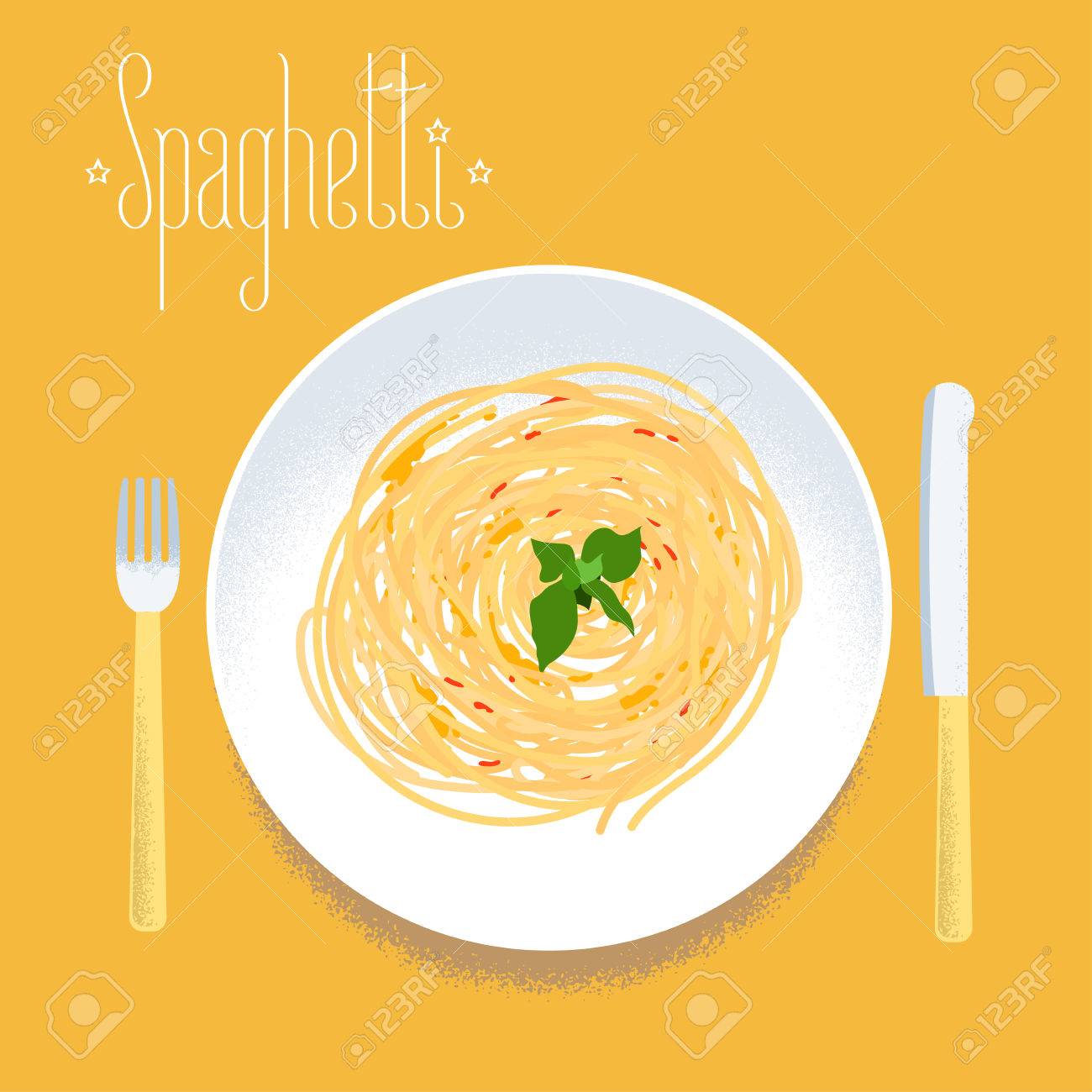 スパゲッティ イタリアン パスタ ベクトル イラスト デザイン要素です 伝統的なイタリア料理のイラスト素材 ベクタ Image 5926