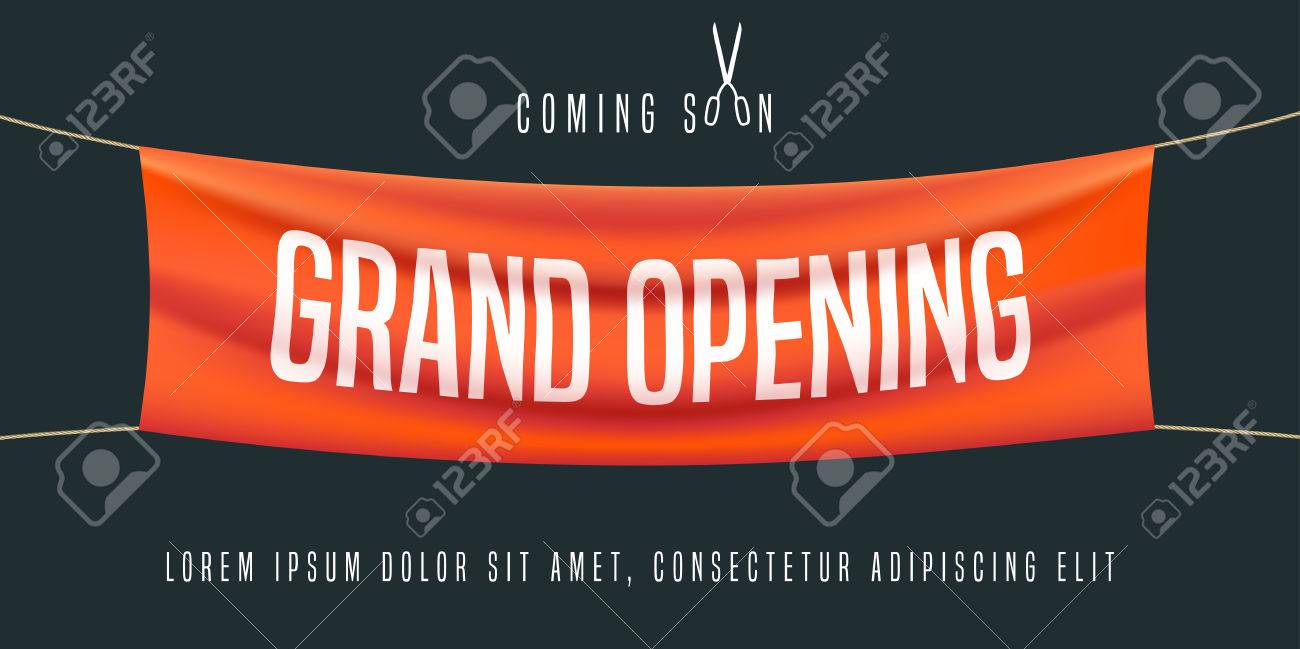 grand opening vector illustration background for new store