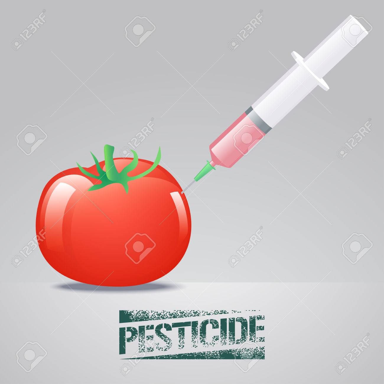 トマトのベクトル図を変更します 農薬 化学薬品 毒追加 注入を持つ要素をデザイン 農業 農業 園芸用シリンジ のイラスト素材 ベクタ Image 61581507