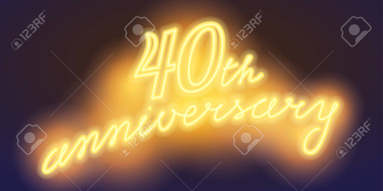 40 Ans Anniversaire Illustration Banniere Clip Art Libres De Droits Vecteurs Et Illustration Image