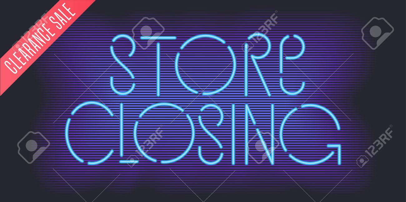 store closing vector banner illustration template festive design