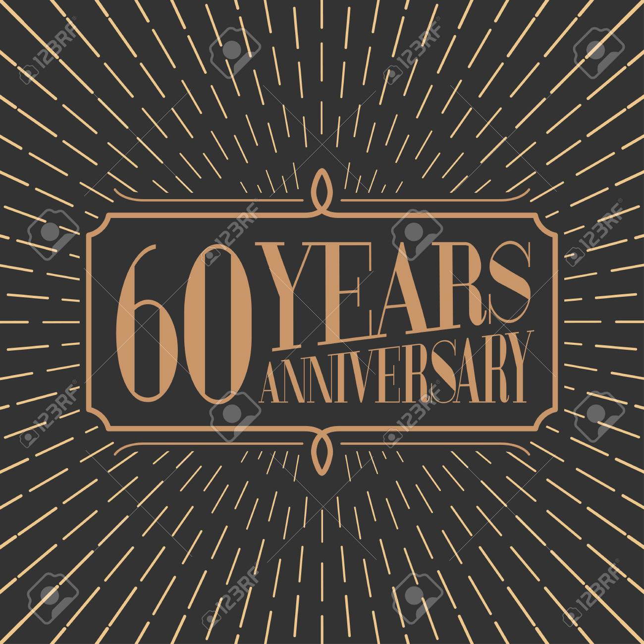 60 years anniversary vector