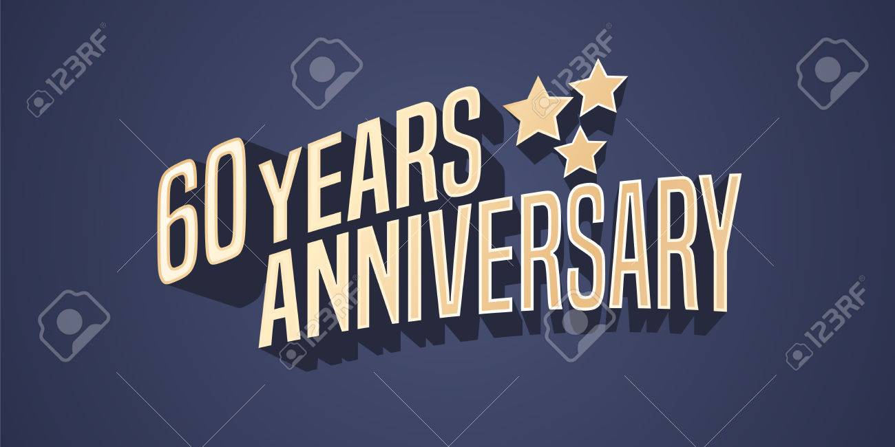 60 years anniversary vector
