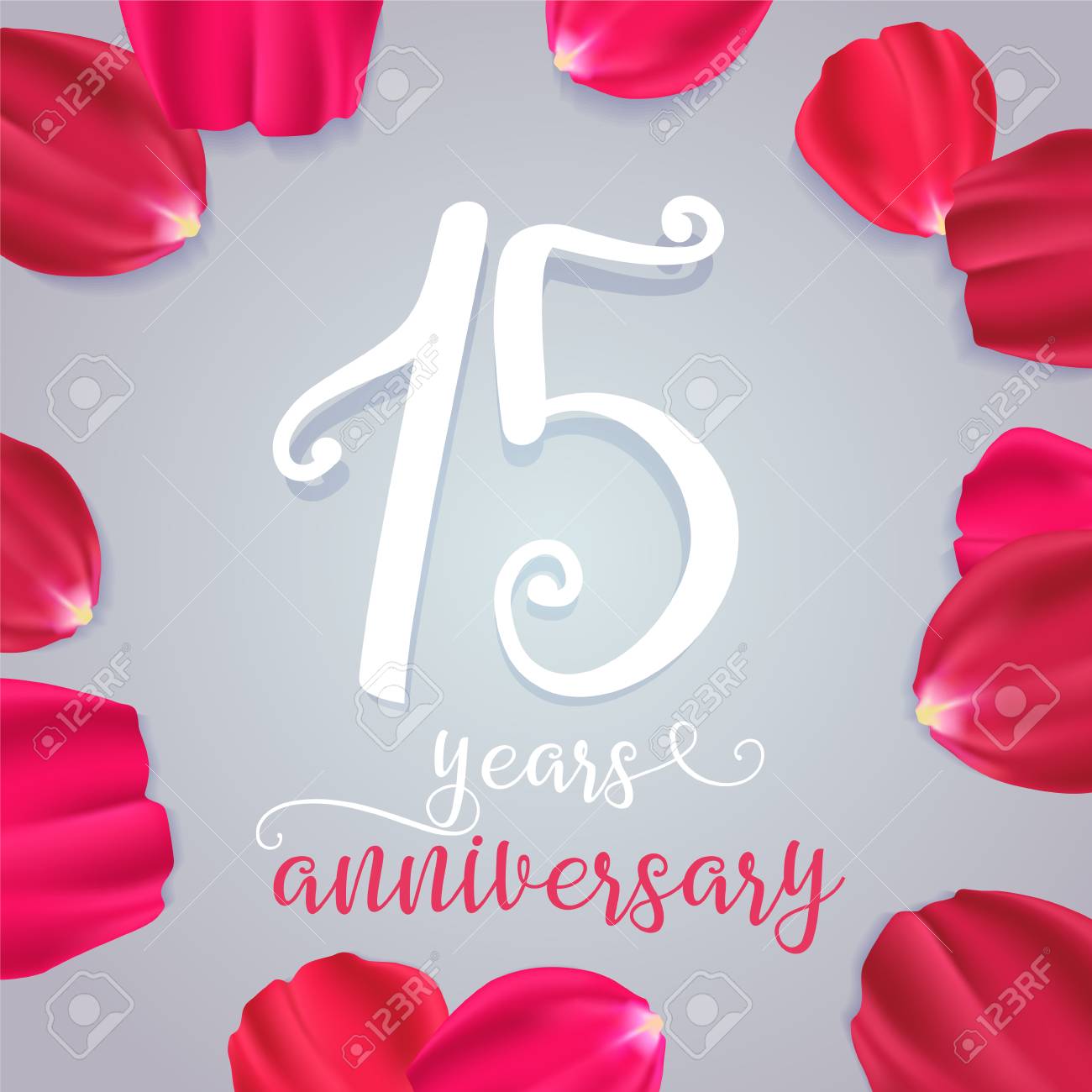 15 Years Anniversary Message 15 Years Anniversary Vector Icon, Logo. Graphic Design Element With Numbers  For 15Th Birthday Or Wedding Anniversary Greeting Card Royalty Free Svg,  Cliparts, Vectors, And Stock Illustration. Image 91674080.