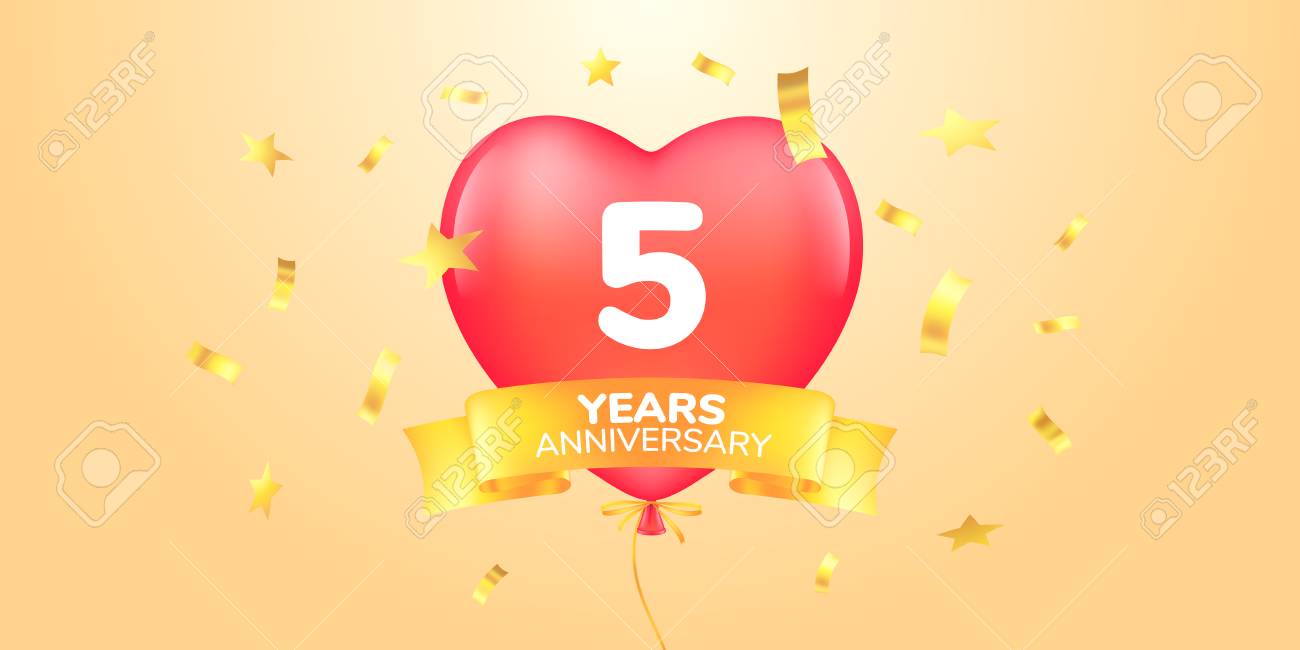 5 Years Anniversary Vector Logo Icon Template Banner Symbol Royalty Free Cliparts Vectors And Stock Illustration Image 125416349