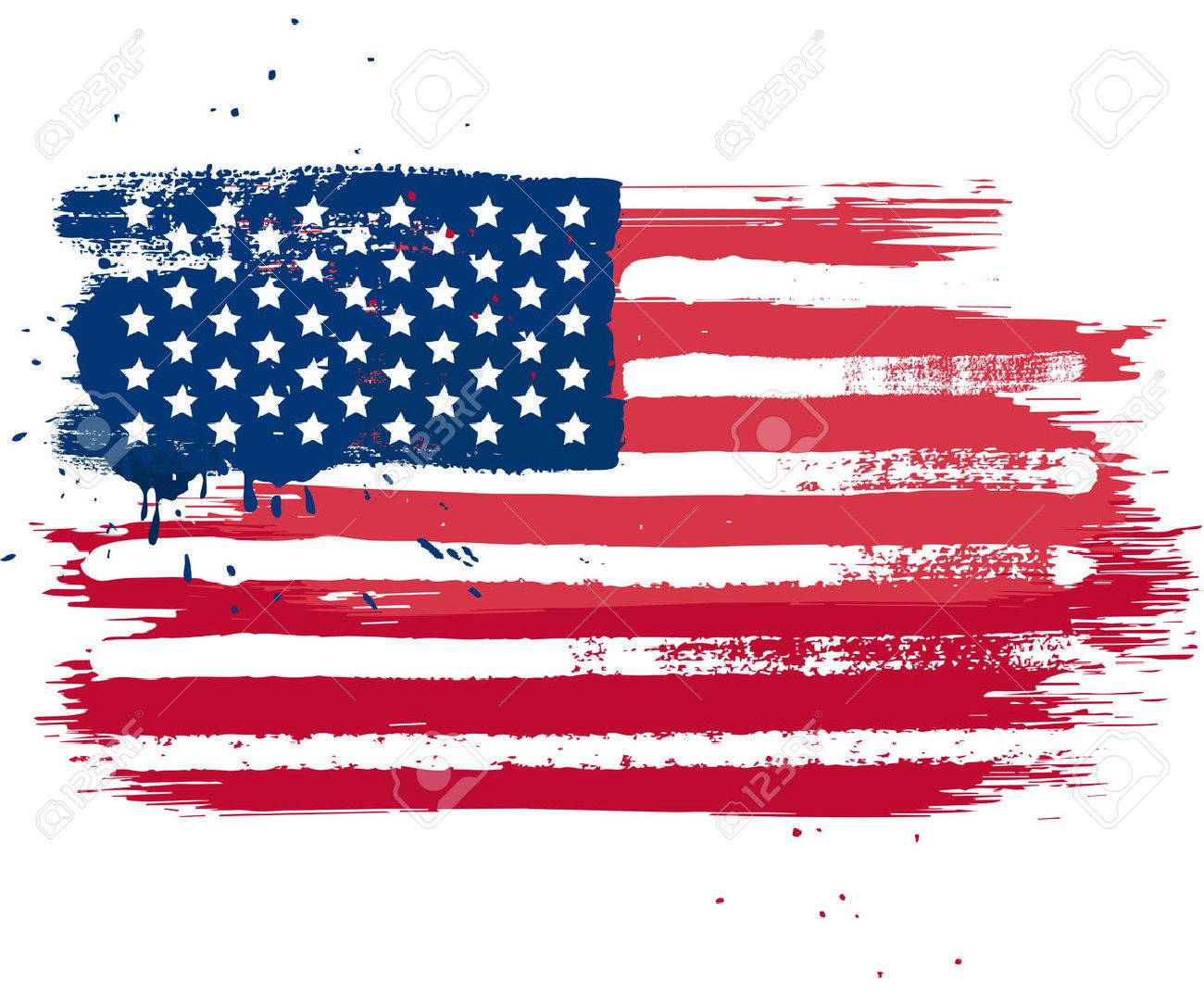 vector isolated usa flag