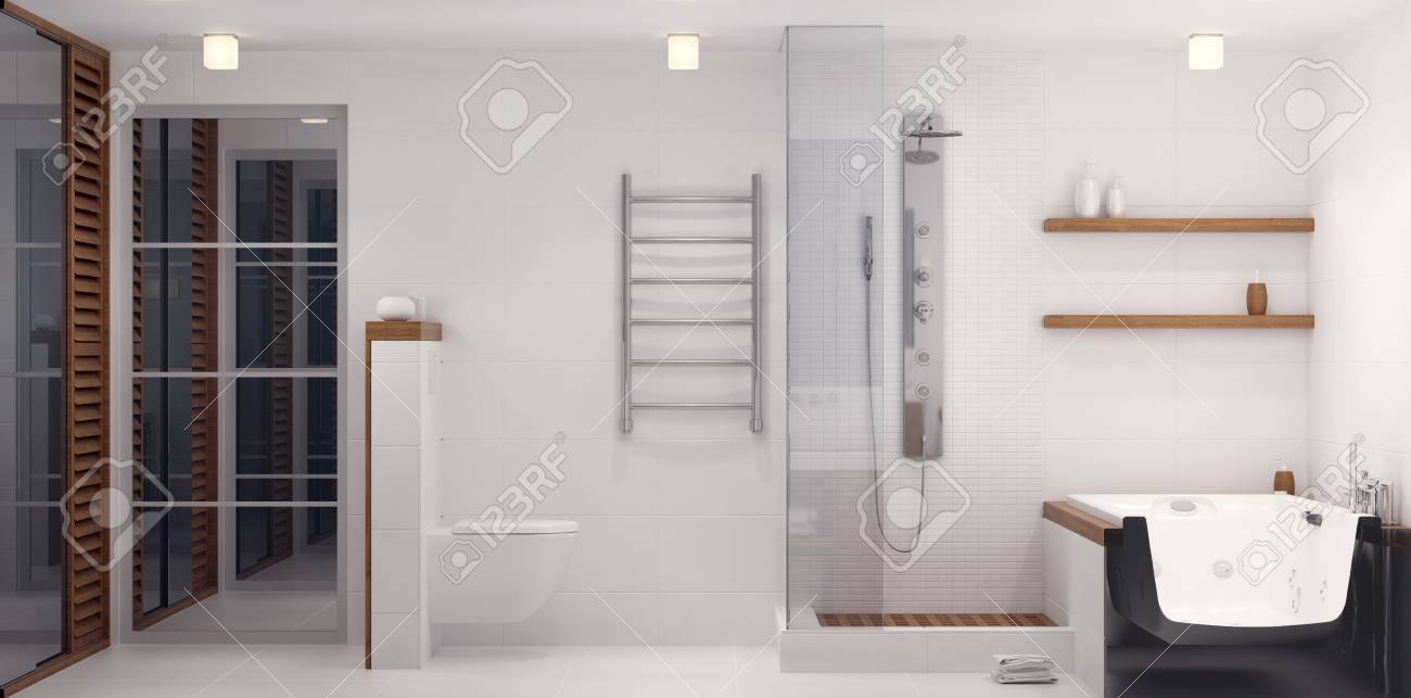 Rendu 3d De L Int Rieur De La Salle De Bain Dans Un Style Salle De Bain Style Nature ~ Rendu 3d De L Int Rieur De La Salle De Bain Dans Un Style