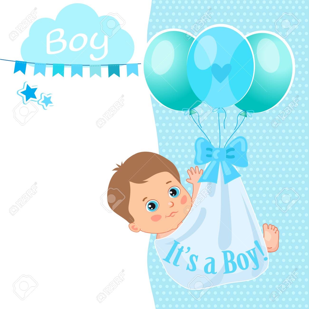 Illustration Vectorielle De Bebe Garcon Douche Carte Invitation De Baby Shower C Est Un Garcon Conception De Carte D Invitation D Enfants Idees De Carte De Douche De Bebe Garcon Modele De Carte Clip Art