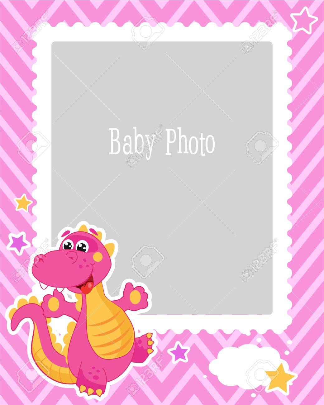 photo frame design for kids with dinosaur decorative template