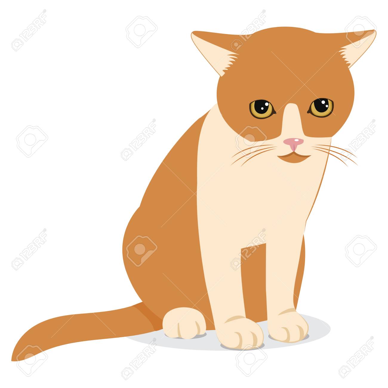 Sad Forlorn Cat Cartoon Vector Illustration Lonely Cat Meme Cat Face Picture Cat Wants To Come In Royalty Free Cliparts Vectors And Stock Illustration Image
