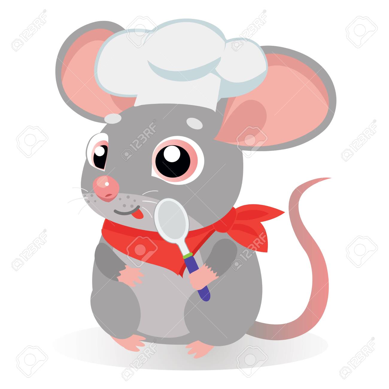 Funny Cartoon Rat Or Mouse Cook With Spoon In A Cook Hat On A Royalty Free Cliparts Vectors And Stock Illustration Image 134918159 funny cartoon rat or mouse cook with spoon in a cook hat on a