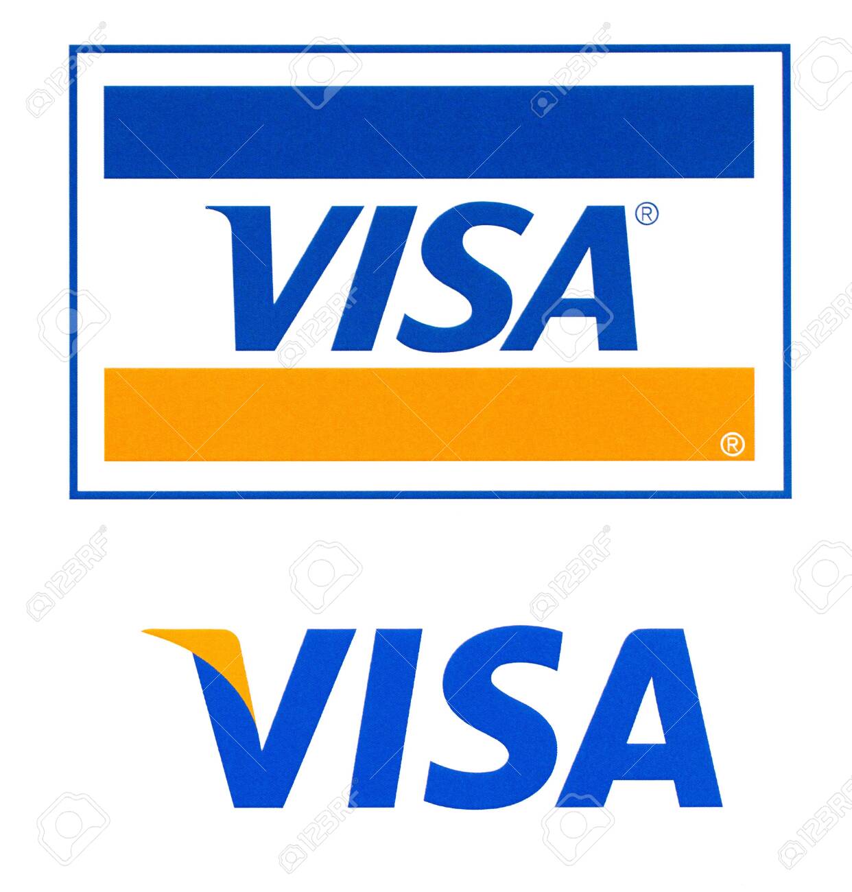 Chisinau, Moldova - September 10, 10: Visa logo printed on.. Chisinau, Moldova - September 10, 10: Visa logo printed on..