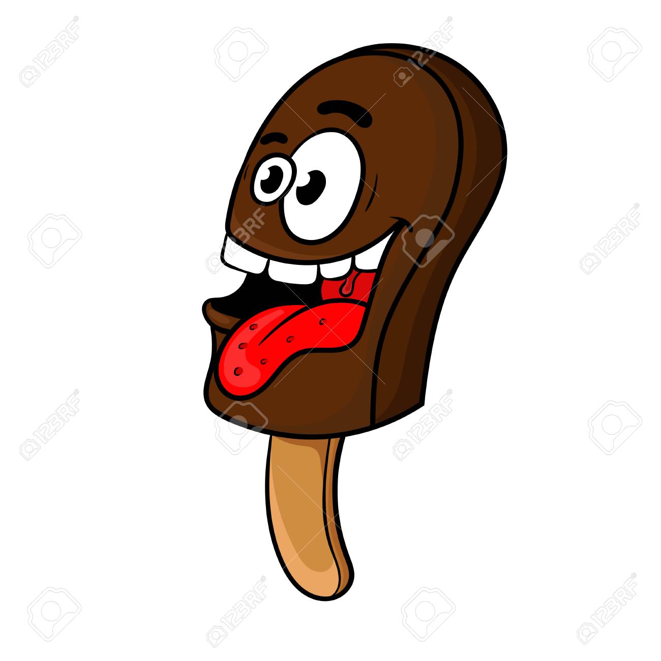 かわいい面白い漫画のアイスクリーム キャラクター デザイン ベクトル イラスト のイラスト素材 ベクタ Image