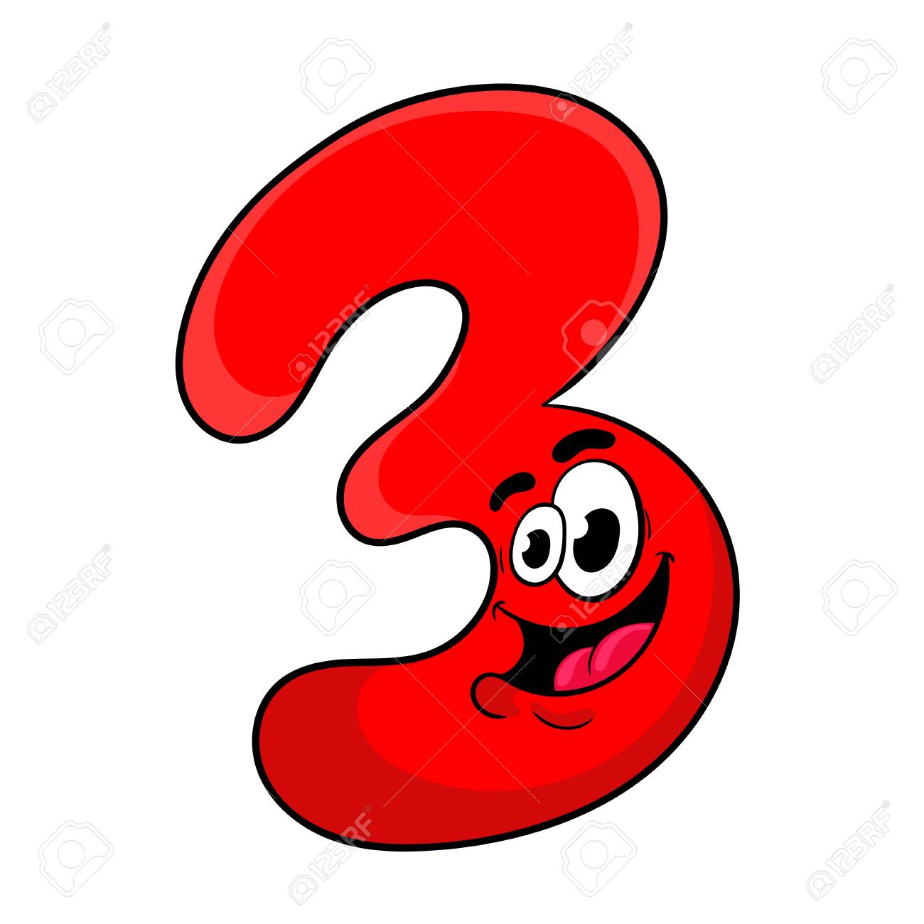 数 3 漫画デザイン のイラスト素材 ベクタ Image