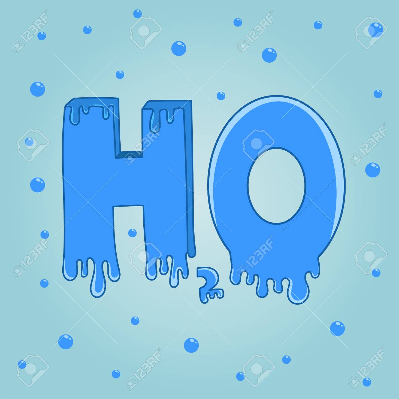 cartoon the chemical formula for water vector illustration royalty what is the chemical formula for water