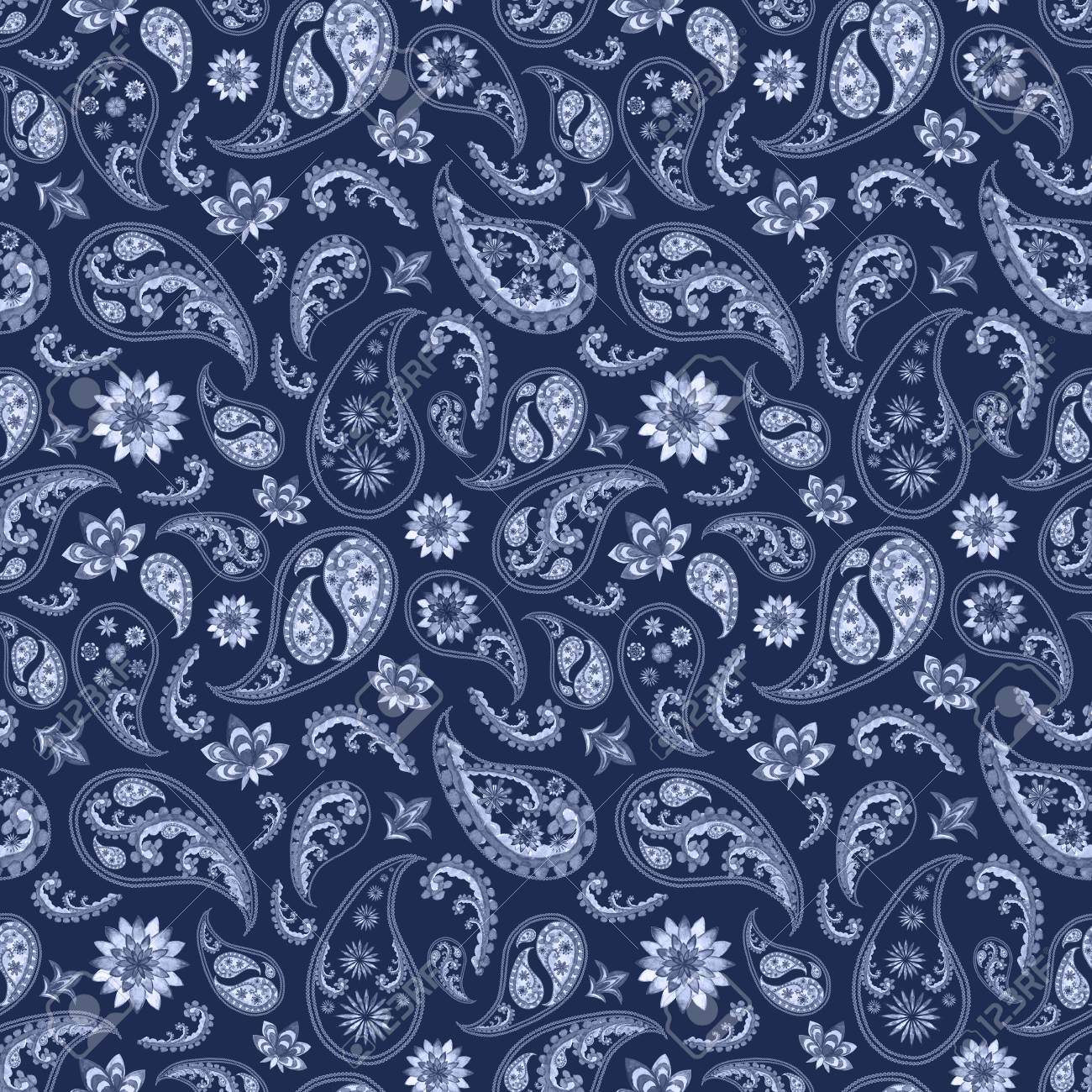 Paisley Oriental Floral Abstract Vintage Seamless Texture